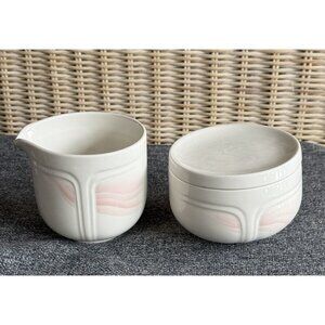 Johnson Brothers Early Dawn Creamer and Covered Sugar Bowl